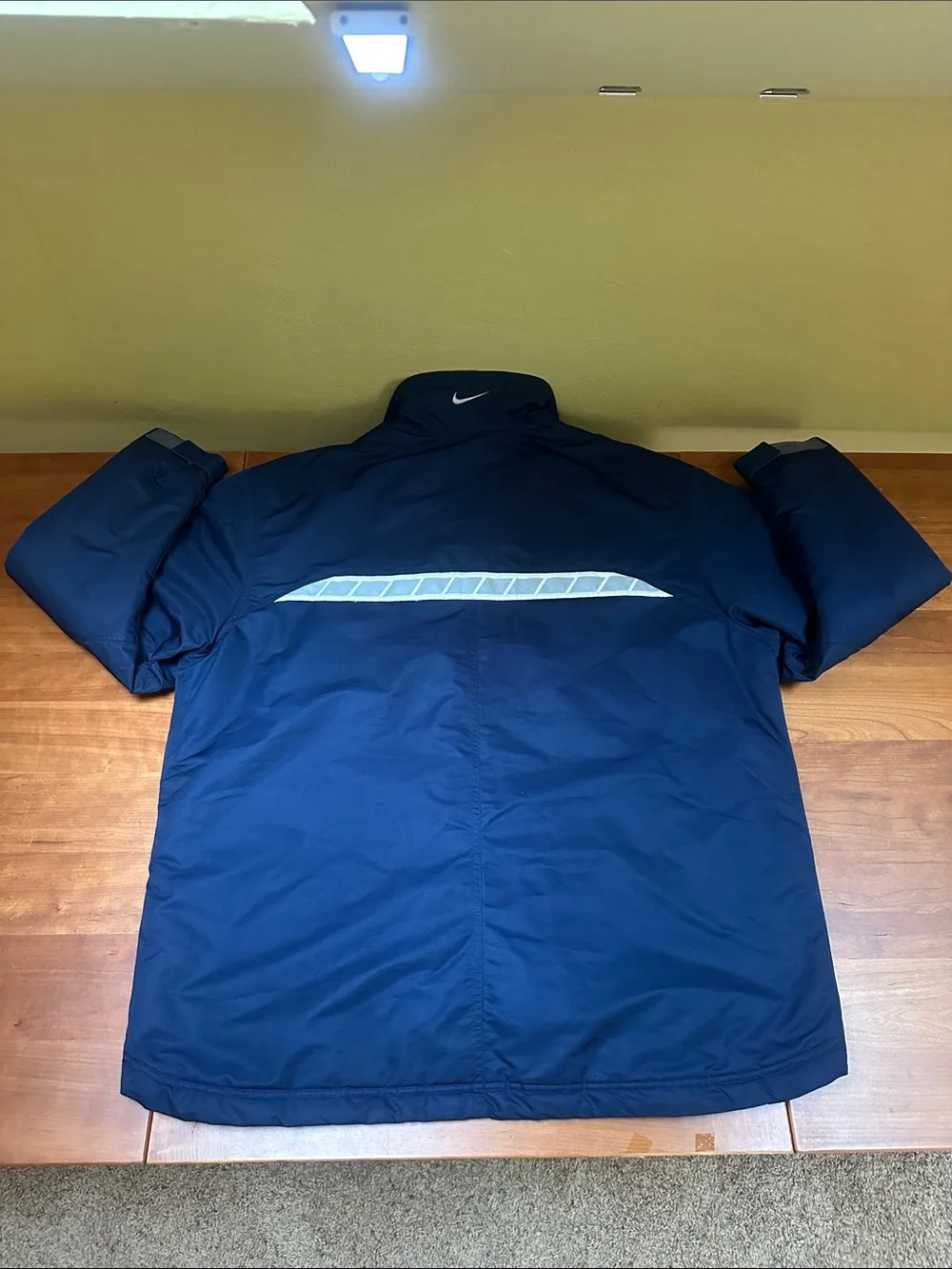 Nike Men's XXL Vintage Navy and Gray Full-Zip Insulated Windbreaker w/Fleece
